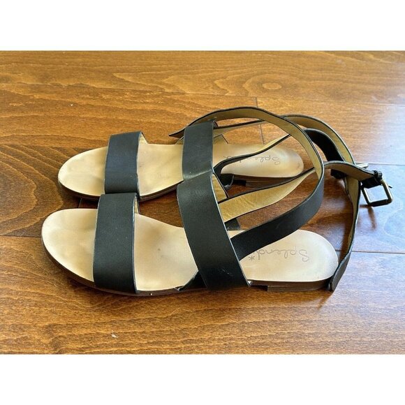 Splendid Colleen Gladiator Sandal Open Toe 2 Straps Ankle 7.5 M Leather Womens - Picture 2 of 9